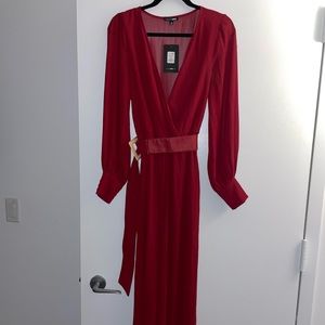 Red fashion nova jumpsuit